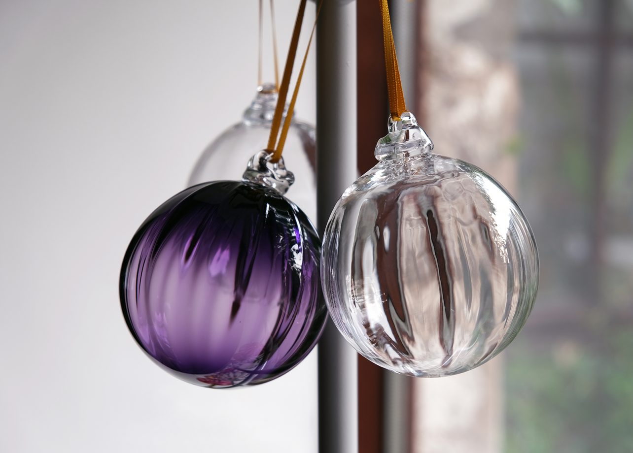 Christmas glass baubles